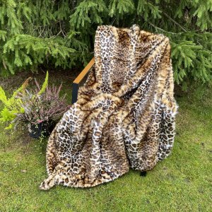 Throw faux fur Leopard 150 x 180 cm