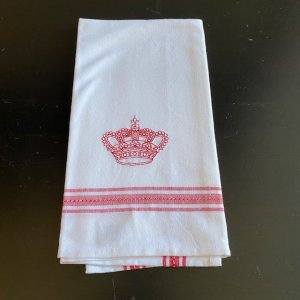 Kitchen towel Red with Crown